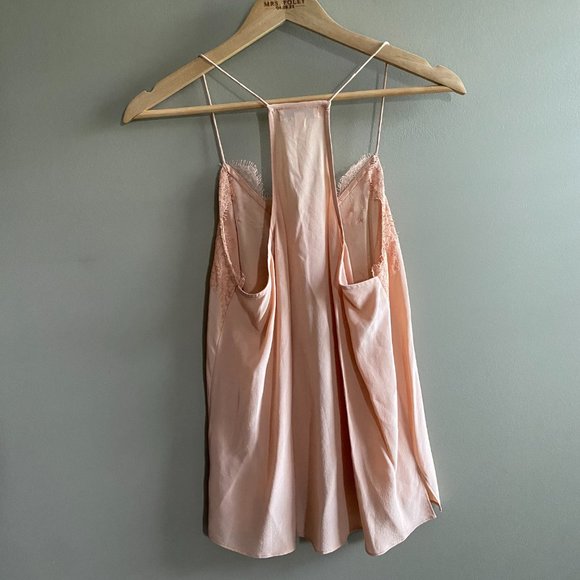 Cami NYC Racer Silk Charmeuse Camisole Peach Pink - Picture 3 of 3
